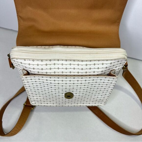 Fossil Kinley Brown/White/Grey Stripe Small Crossbody Women’s Bag - Picture 8 of 12
